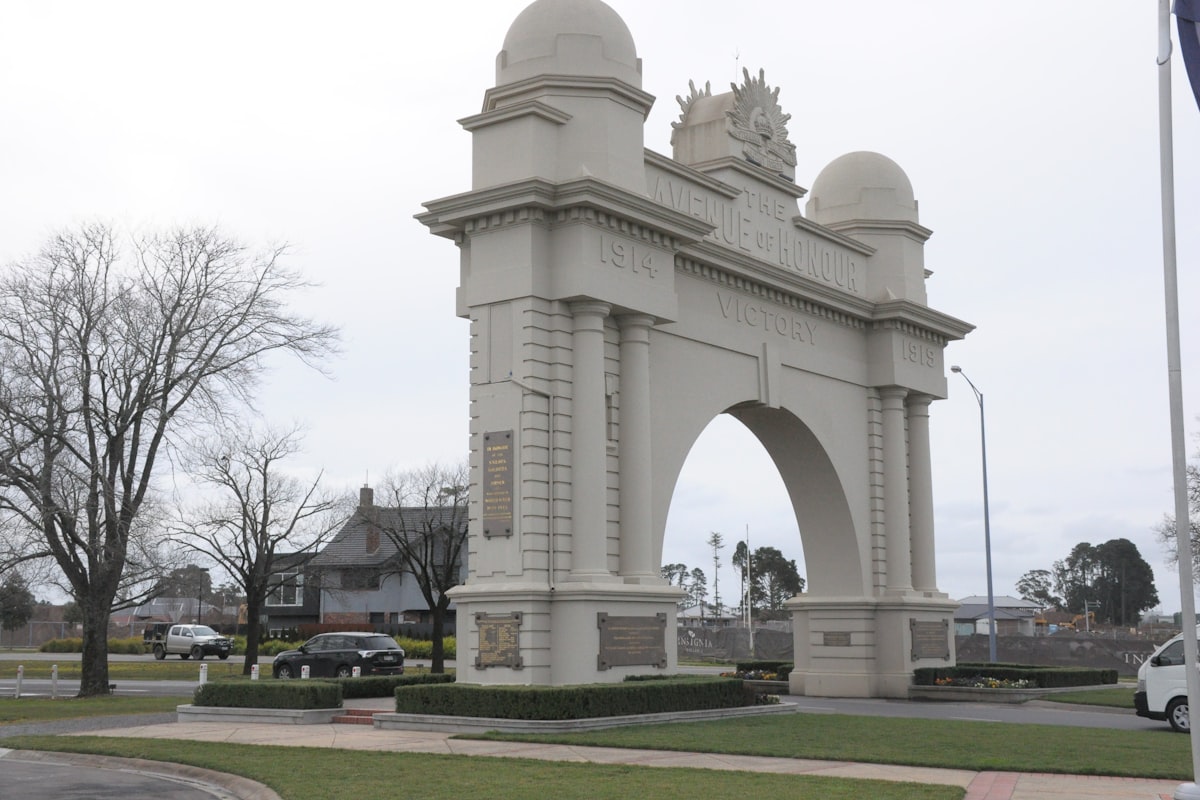 The Arch of Victory, a Ballarat landmark in regional Victoria